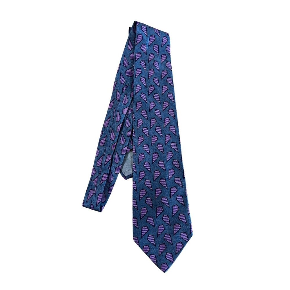 GIORGIO ARMANI CRAVATTE ITALY MEN'S LUXURY SILK NECK TIE GEOMETRIC Designer